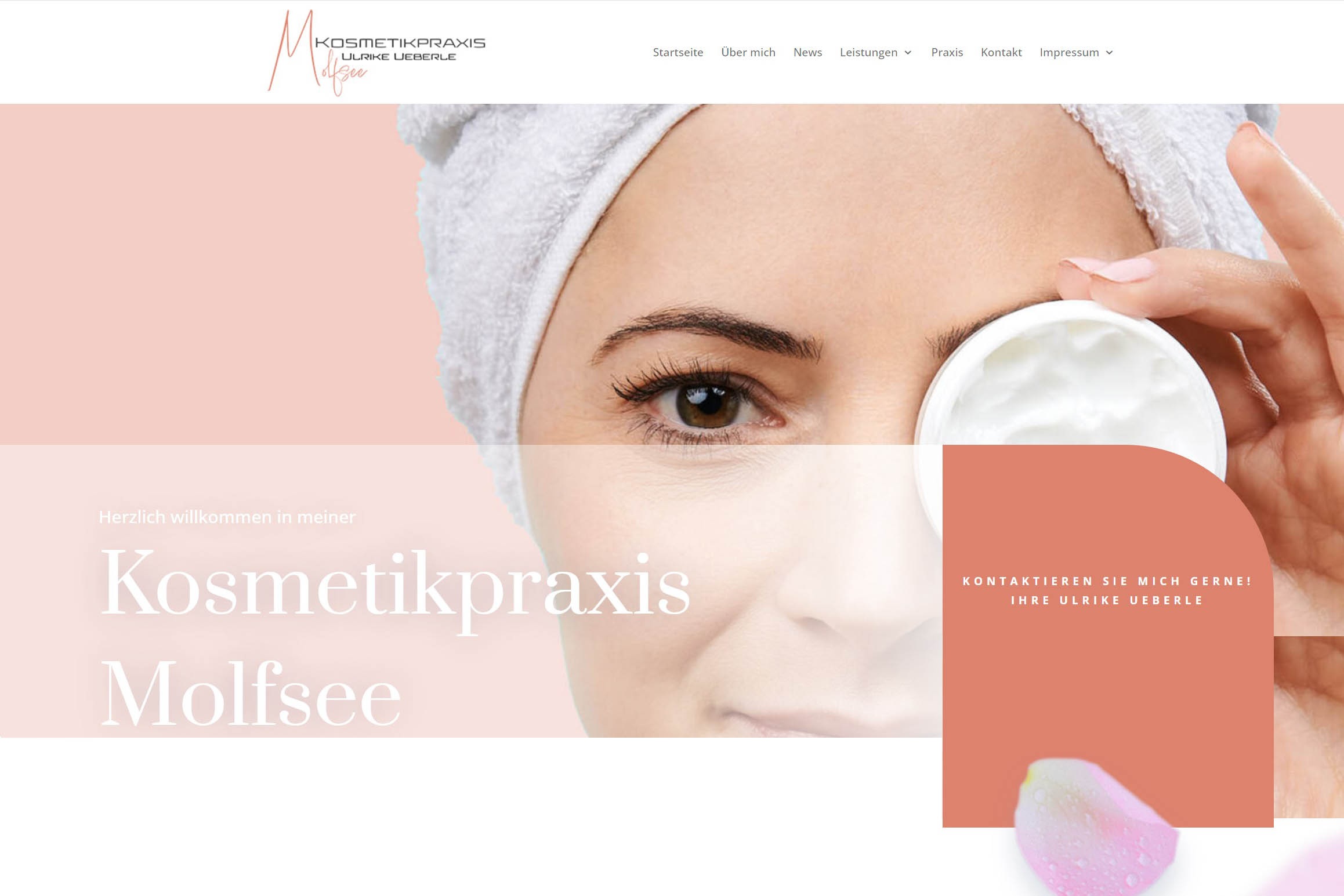 Website der Kosmetikpraxis Molfsee