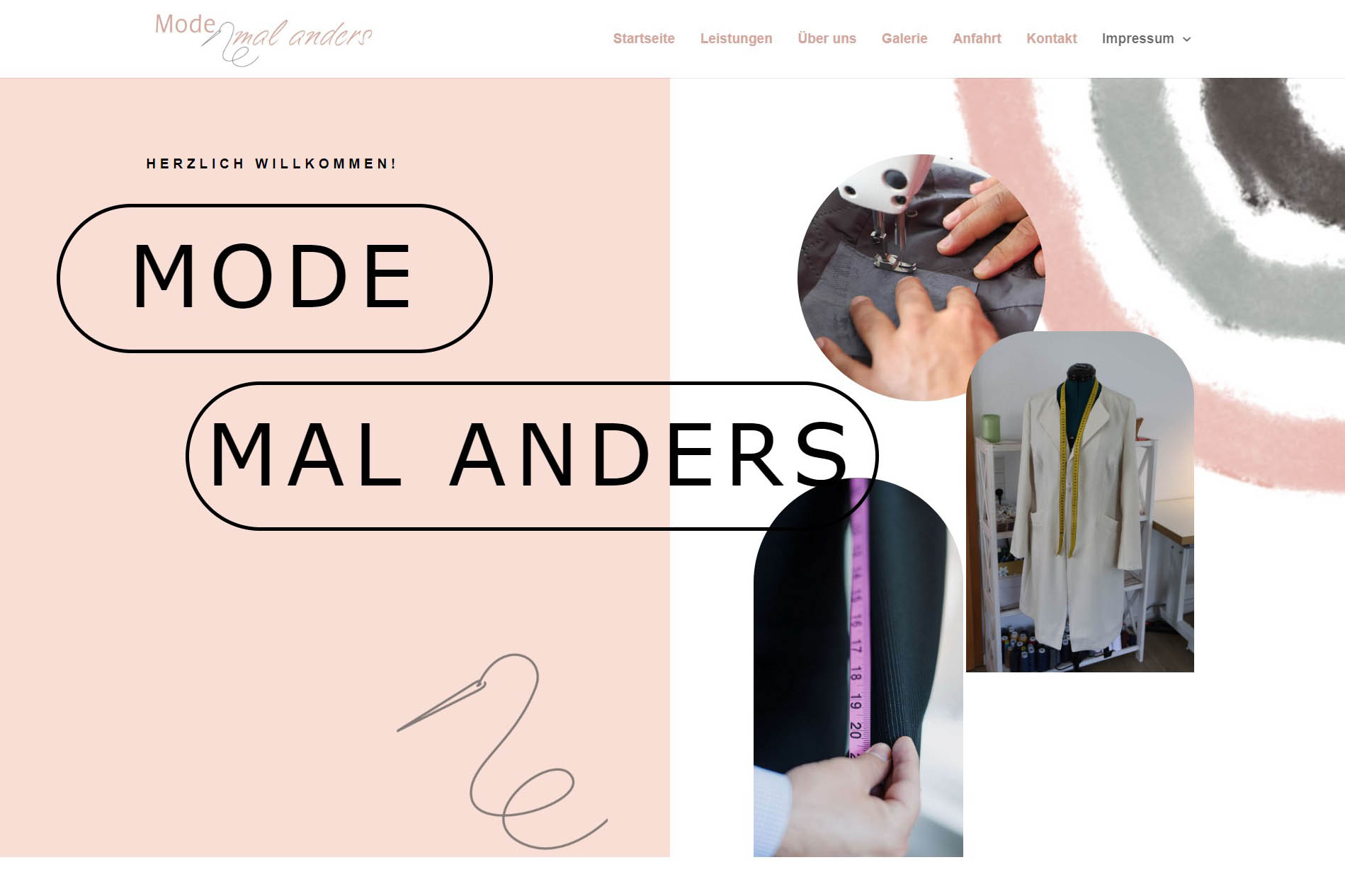 Mode mal anders - eine Website für die kleine Änderungsschneiderei in Dollerup