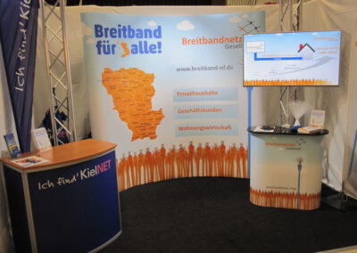 Messestand der Breitbandnetzgesellschaft Nordfriesland