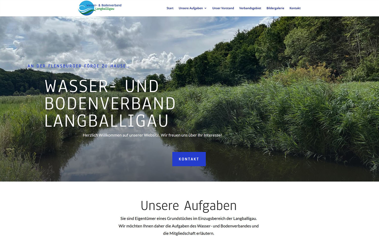 Website des Wasser- und Bodenverbandes Langballigau
